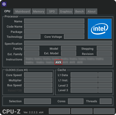 CPU-Z AVX